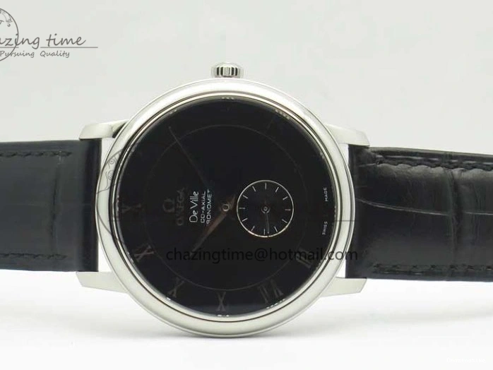 0325 De Ville Prestige Small Second TWF 1:1 Best Edition Black Dial on Black Leather Strap MIYOTA Resilient 8037